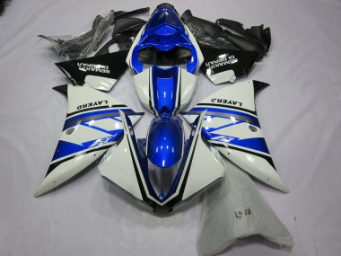 Buy 2012-2014 Yamaha R1 Motorcycle Fairings - White Blue Black Layerd Semakin Didepan UK