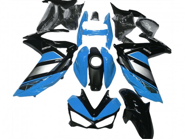 2015-2018 Yamaha R3 Motorcycle Fairings - Blue Silver Glossy Black Yamalube UK