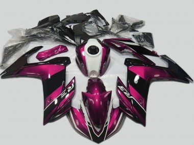 Buy 2015-2018 Yamaha R3 Motorcycle Fairing Kits - Purple White Glossy Black UK