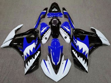 Buy 2015-2018 Yamaha R3 Motorcycle Fairings - White Blue Black Shark UK