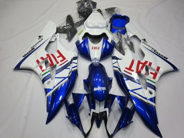 Buy 2006-2007 Yamaha R6 Motorcycle Fairings - White Blue Red Fiat Motul Michelin UK