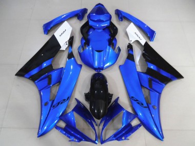 Buy 2006-2007 Yamaha R6 Motorcycle Fairings - White Blue Glossy Black UK