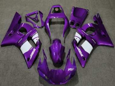 Buy 1998-2002 Yamaha R6 Motorcycle Fairings - Dark Purple White UK