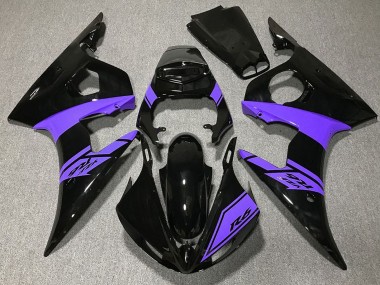 Buy 2003-2004 Yamaha R6 Motorcycle Fairings - Glossy Black Purple UK