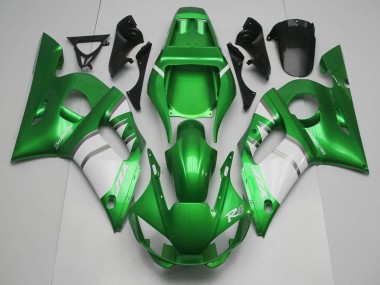 Buy 1998-2002 Yamaha R6 Motorcycle Fairings - Green White UK