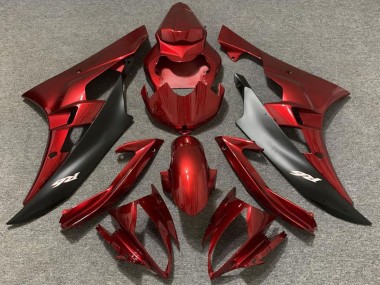 Buy 2006-2007 Yamaha R6 Motorcycle Fairings - Red Matte Black UK