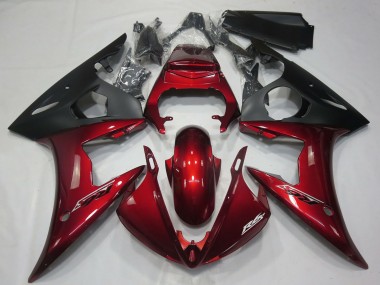 Buy 2005 Yamaha R6 Motorcycle Fairings - Dark Red Matte Black UK