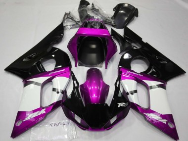 Buy 1998-2002 Yamaha R6 Motorcycle Fairings - Purple White Glossy Black UK