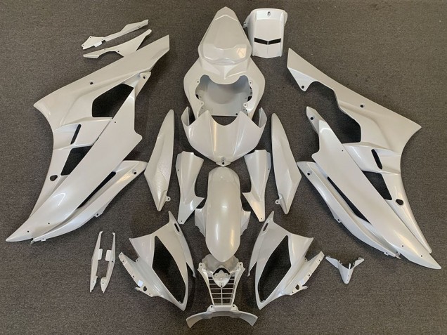 2006-2007 Yamaha R6 Motorcycle Fairings - Pearl White UK