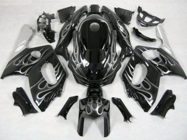 Buy 1996-2007 Yamaha YZF600R Thundercat Motorcycle Fairings - Glossy Black Silver Flame UK