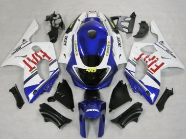 Buy 1996-2007 Yamaha YZF600R Thundercat Motorcycle Fairings - White Blue Fiat Motul UK