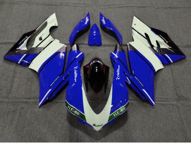 Buy 2015-2020 Ducati 959 1299 Motorcycle Fairings - Blue White Glossy Black Unibat Flex-Box OEM Style UK