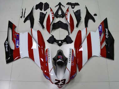Buy 2015-2020 Ducati 959 1299 Motorcycle Fairings - White Red Glossy Black Generali Tim 23 UK