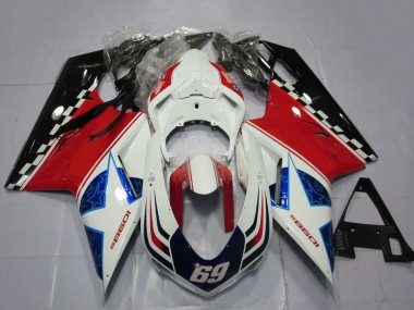 Buy 2007-2014 Ducati 1098 Motorcycle Fairings - White Red Black Blue 69 UK