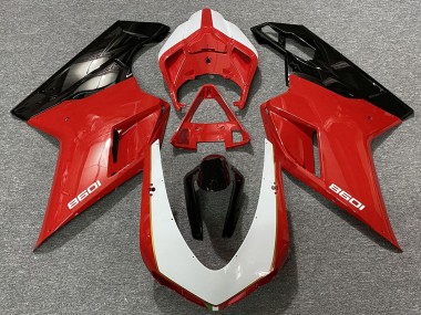 Buy 2007-2014 Ducati 1098 Motorcycle Fairings - White Red Black UK