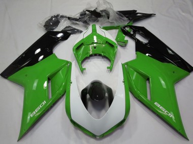 Buy 2007-2014 Ducati 1098 Motorcycle Fairings - Green Black White UK