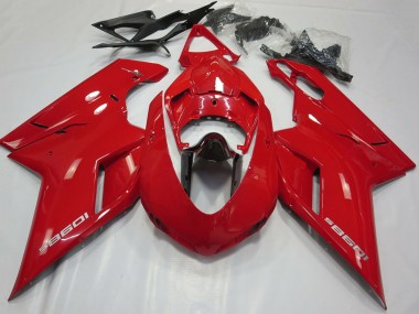 Buy 2007-2014 Ducati 1098 Motorcycle Fairings - Glossy Red Glossy Black UK