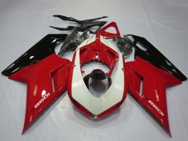 Buy 2007-2014 Ducati 1098 Motorcycle Fairings - Glossy Red White Glossy Black UK