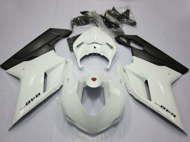 Buy 2007-2014 Ducati 848 Motorcycle Fairings - Pearl White Matte Black UK