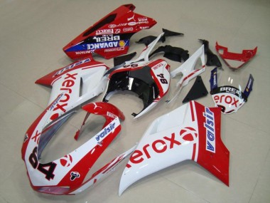 Buy 2007-2014 Ducati 848 1098 1198 Motorcycle Fairings - White Red Blue Glossy Black Valsir Xerox 84 UK