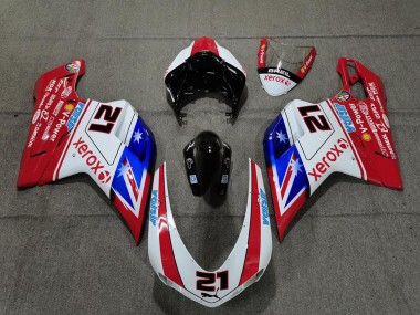 Buy 2007-2014 Ducati 848 1098 1198 Motorcycle Fairings - White Red Blue Glossy Black Xerox Valsir 21 UK