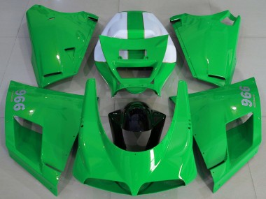 Buy 1993-2005 Ducati 996 Motorcycle Fairings - Glossy Green White UK
