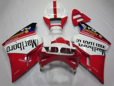 Buy 1993-2005 Ducati 748 916 996 998 Motorcycle Fairings - White Red Glossy Black Marlboro UK