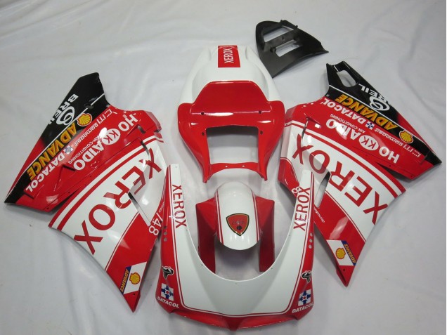 1993-2005 Ducati 748 916 996 998 Motorcycle Fairings - White Red Glossy Black Xerox UK