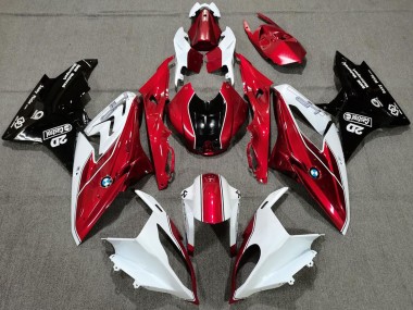 Buy 2017-2018 BMW S1000RR Motorcycle Fairings - White Red Glossy Black UK