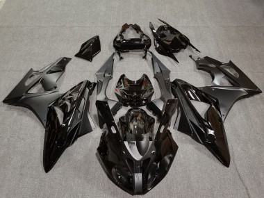 Buy 2009-2014 BMW S1000RR Motorcycle Fairings - Glossy Black Matte Black Carbon Fiber UK