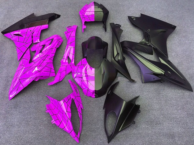 2015-2016 BMW S1000RR Motorcycle Fairings - Pink Matte Black Split UK