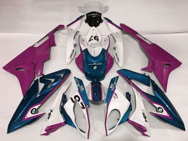 Buy 2009-2014 BMW S1000RR Motorcycle Fairings - White Purple Blue UK