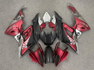 Buy 2009-2014 BMW S1000RR Motorcycle Fairings - Red Matte Black UK
