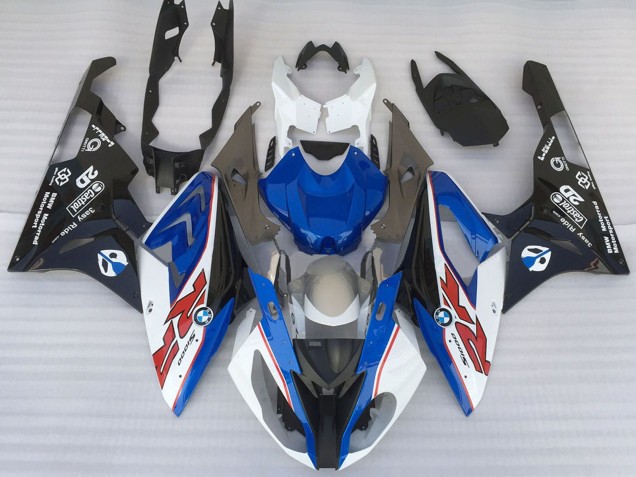 2015-2016 BMW S1000RR Motorcycle Fairings - White Blue Matte Black OEM Style UK