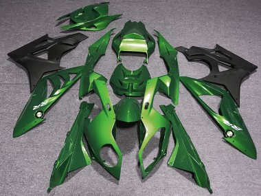 Buy 2009-2014 BMW S1000RR Motorcycle Fairings - Green Matte Black UK