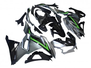 Buy 2024-2025 Kawasaki Ninja 500 EX500R Motorcycle Fairings - Grey Green Black UK