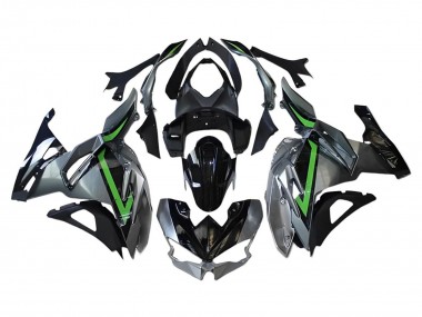 Buy 2024-2025 Kawasaki Ninja 500 EX500R Motorcycle Fairings - Grey Green Black UK