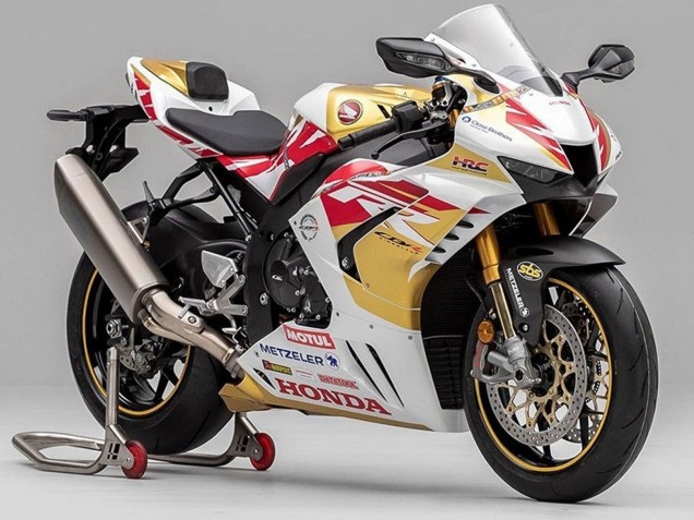 2020-2023 Honda CBR1000RR-R Motorcycle Fairing - White Red Gold Motul UK