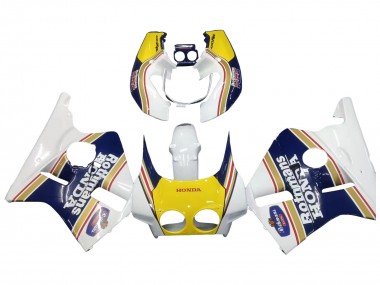 Buy 1987-1989 Honda CBR400RR NC23 Motorcycle Fairings - White Yellow Blue Rothmans UK