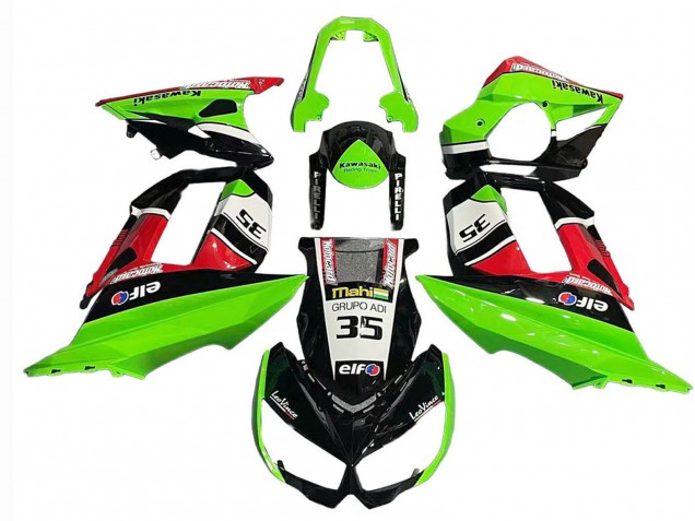 2010-2016 Kawasaki Z1000SX Motorcycle Fairings - Green Red Glossy Black Elf 35 UK
