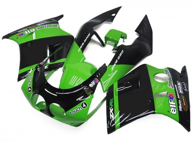 Buy 1989-1990 Kawasaki ZXR250 Motorcycle Fairings - Green Glossy Black Elf Touch4 Bridgestone UK