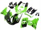 1998-2003 Kawasaki ZZR600 Motorcycle Fairings - Green Glossy Black Flame UK