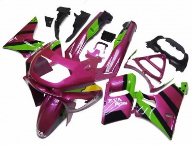 Buy 1998-2003 Kawasaki ZZR600 Motorcycle Fairings - Deep Pink Green EVA Racing UK