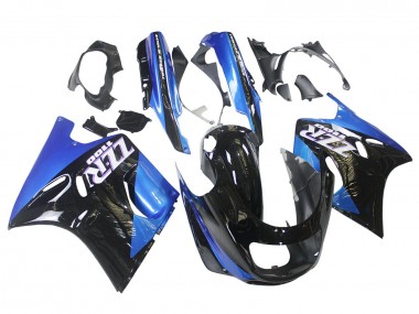 Buy 1990-1992 Kawasaki ZZR1100 Motorcycle Fairings - Blue Glossy Black UK