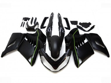 Buy 2007-2009 Kawasaki GTR1400/ZG1400 Motorcycle Fairings - Matte Black Green Lines UK