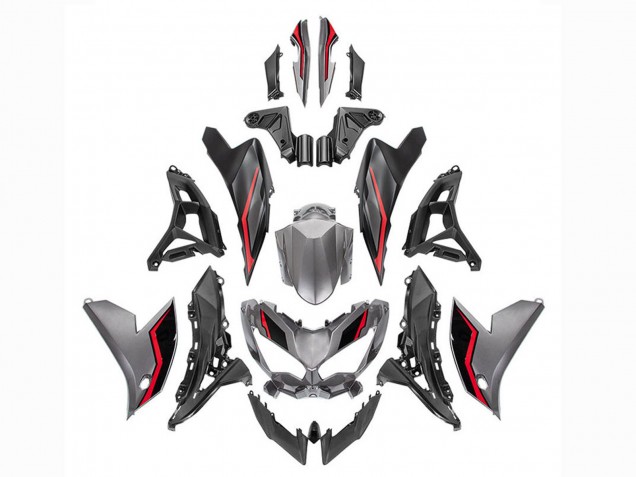 2022-2025 Kawasaki Versys 650 Motorcycle Fairings - Grey Red Black UK