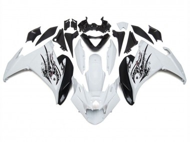 Buy 2009-2015 Yamaha FZ6R Motorcycle Fairings - White Black UK