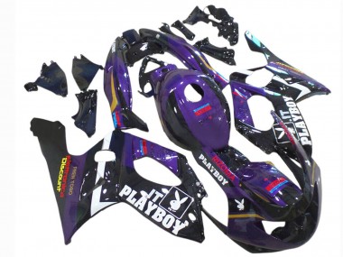 Buy 1996-2007 Yamaha YZF600R Thundercat Motorcycle Fairings - Dark Purple Black White Rizoma Playboy UK