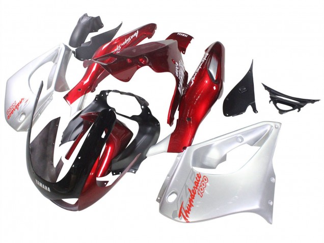 1997-2007 Yamaha YZF 1000R Thunderace Motorcycle Fairings - Red Silver Thunderace UK