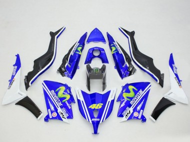 Buy 2012-2014 Yamaha TMAX530 Motorcycle Fairings - Blue Black White ENEOS MoviStar Yamalube 46 UK
